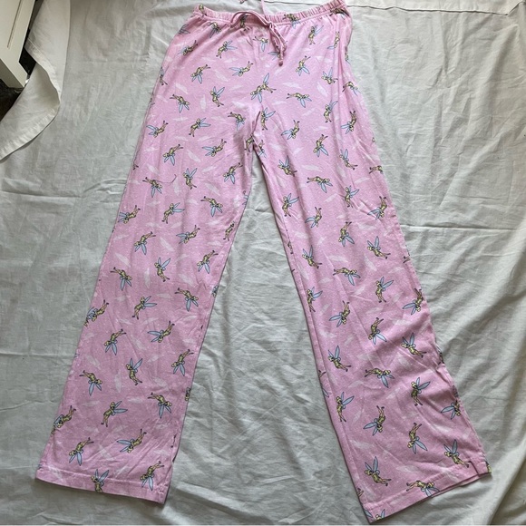 Disney Tinker Bell Pink Y2K Pajama Pants, M - Picture 2 of 6